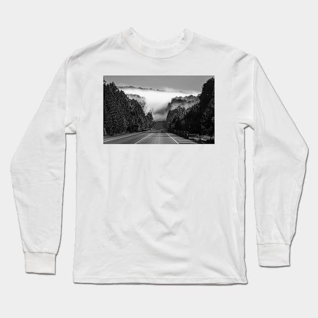 Early morning fog in Algonquin Park Long Sleeve T-Shirt by Jim Cumming